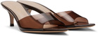 Gianvito Rossi Brown Elle 55 Mules
