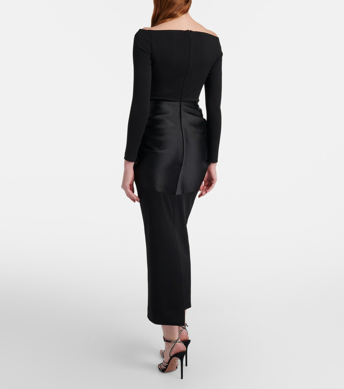 Solace London Rhianne satin-trimmed cocktail dress