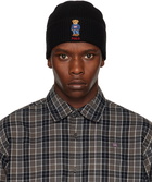 Polo Ralph Lauren Black Polo Bear Beanie