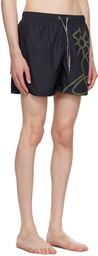 Vivienne Westwood Navy Line Orb Swim Shorts