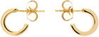 MM6 Maison Margiela Gold Minimal Logo Earrings