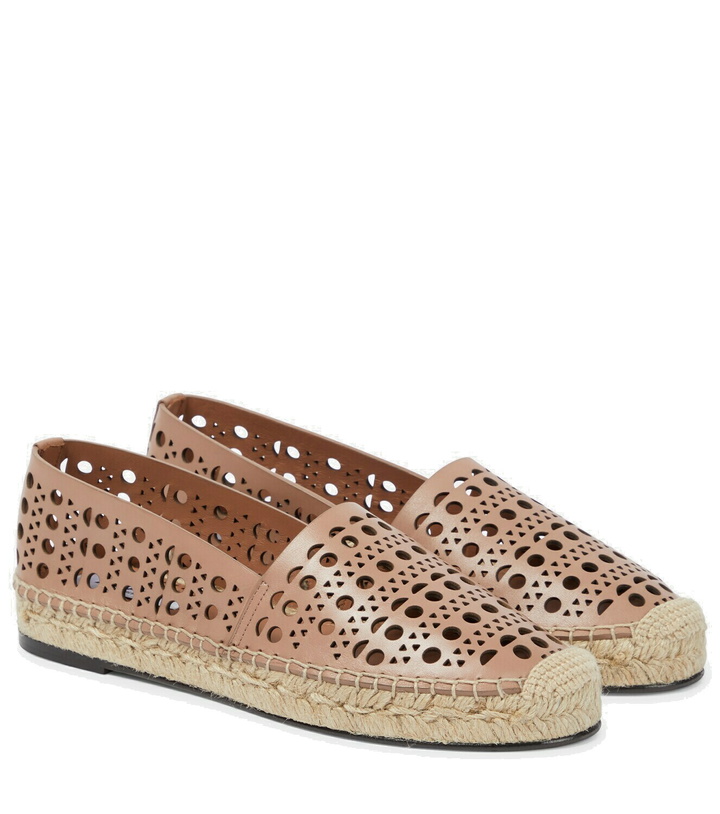 Photo: Alaïa Laser-cut leather espadrilles