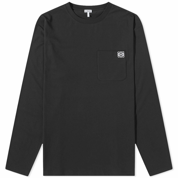 Photo: Loewe Men's Long Sleeve Anagram T-Shirt in Black