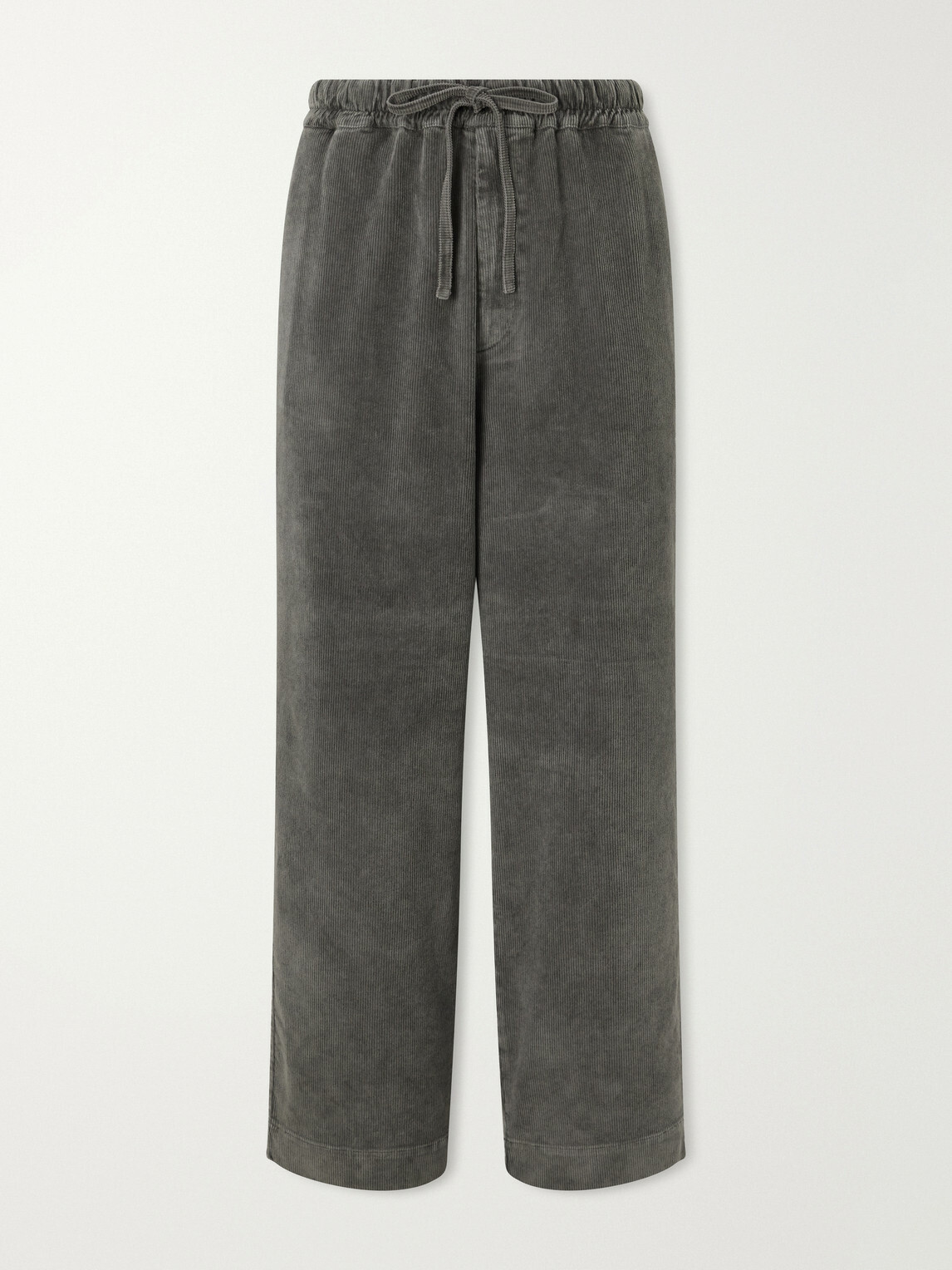Officine Générale - Fernand Wide-Leg Cotton-Blend Corduroy Trousers - Gray