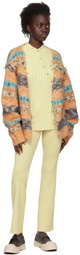 PERVERZE SSENSE Exclusive Orange Intarsia Cardigan