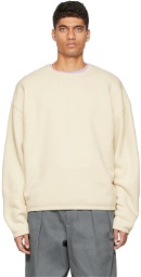 Kuro Off-White Wool Pile Sweater