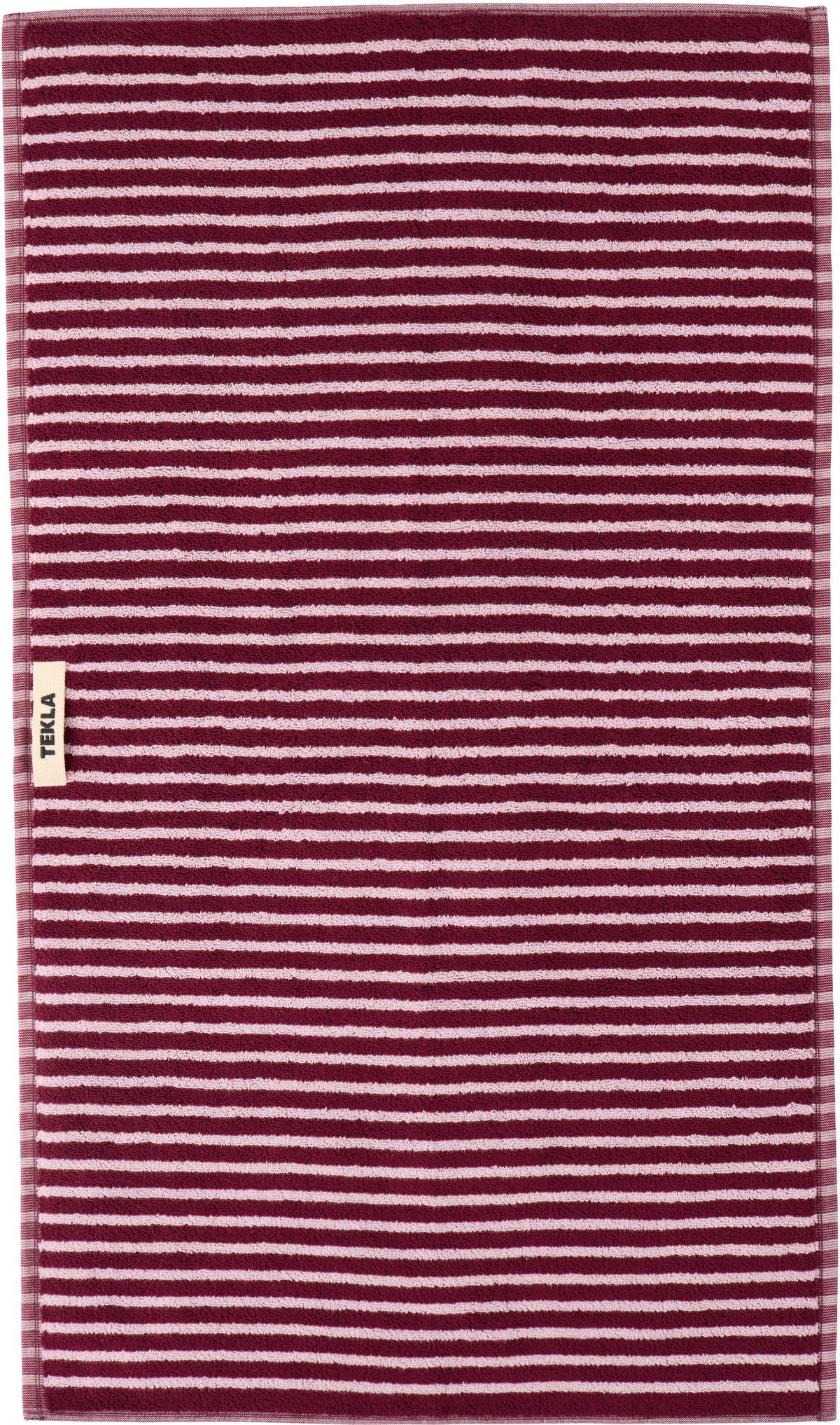 Tekla Burgundy & Pink Striped Towel Set, 3 pcs