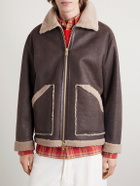 Baracuta - Shearling Aviator Jacket - Brown