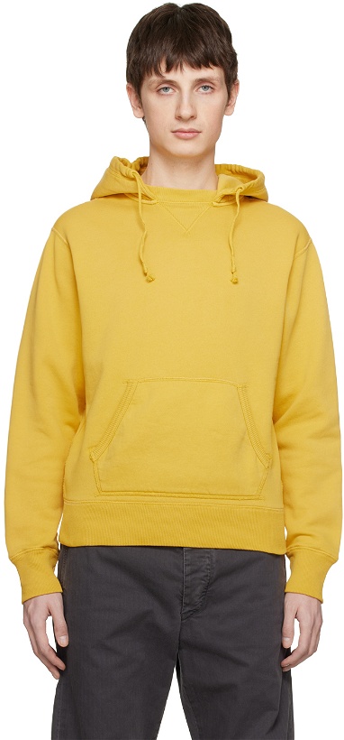 Photo: RRL Yellow Garment-Dyed Hoodie