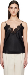 Róhe Black Silk Lace Camisole