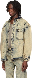 KUSIKOHC Navy & Beige Multi Rivet Denim Shirt