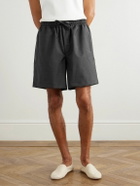 Saman Amel - Straight-Leg Wool Drawstring Shorts - Gray