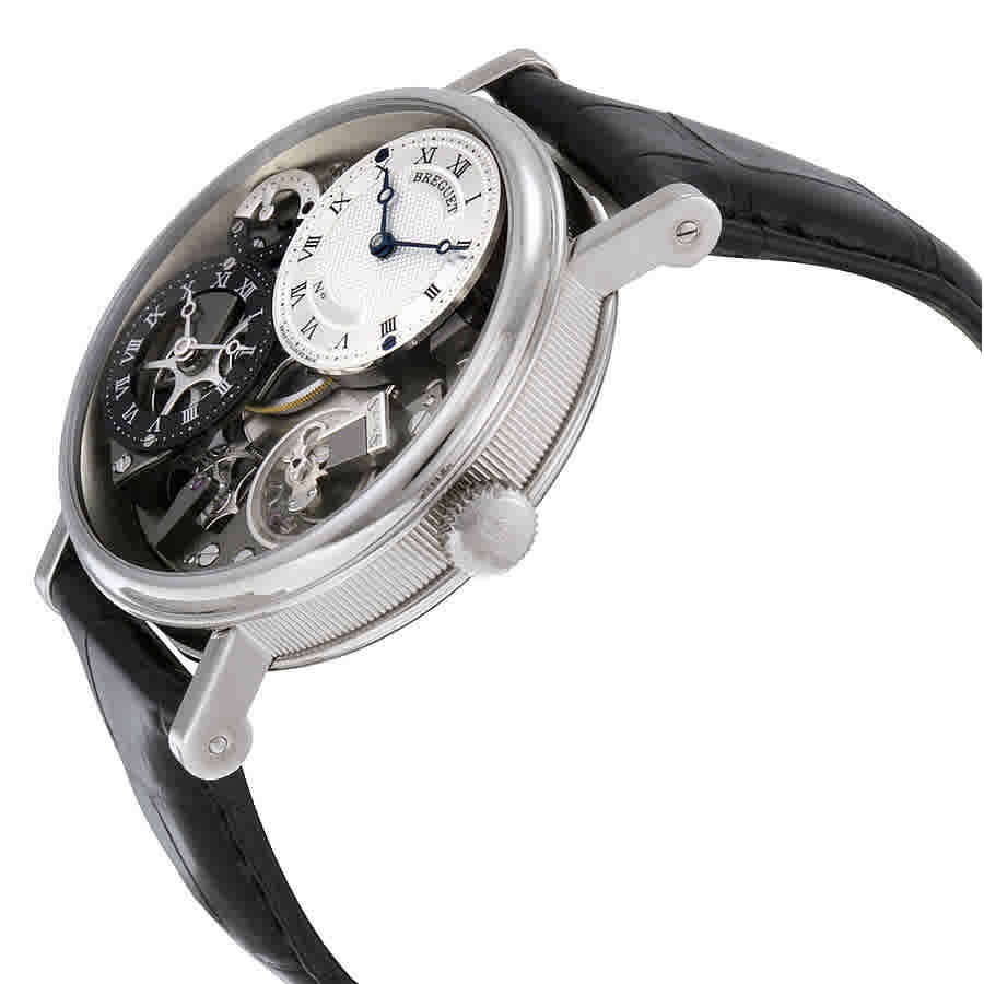 Breguet Tradition 18kt White Gold GMT Manual Silver Skeleton Dial Mens Watch 7067BB/G1/9W6