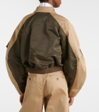 Sacai Cropped cotton chino and twill blouson jacket