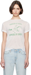 Re/Done White Classic Burnout 'Cowgirl' T-shirt