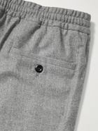 Rubinacci - Tapered Pleated Virgin Wool-Flannel Trousers - Gray