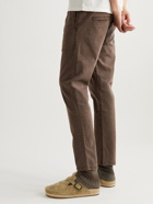 Remi Relief - Slim-Fit Cotton-Blend Twill Drawstring Trousers - Brown