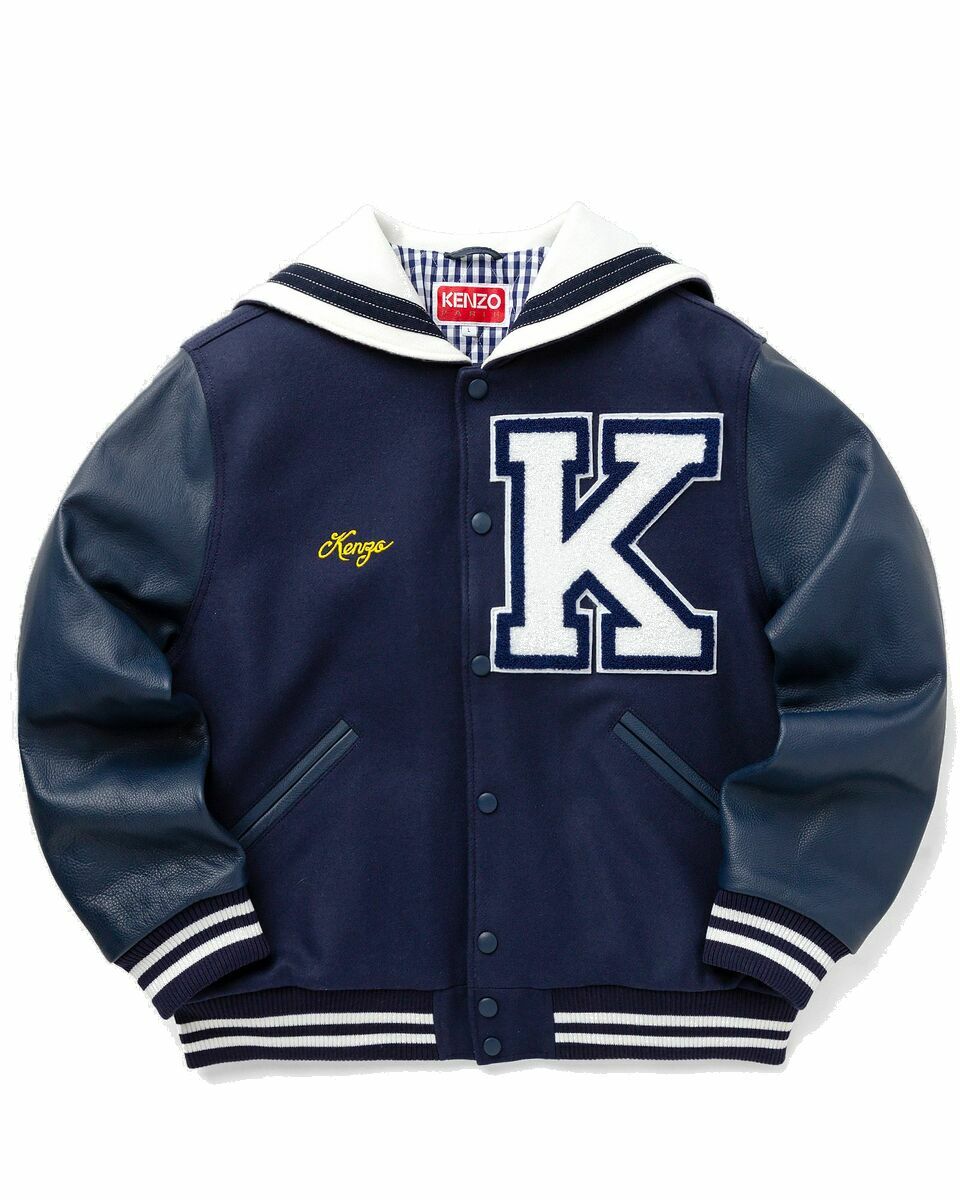 Photo: Kenzo Sailor Varsity Jacket Blue - Mens - College Jackets