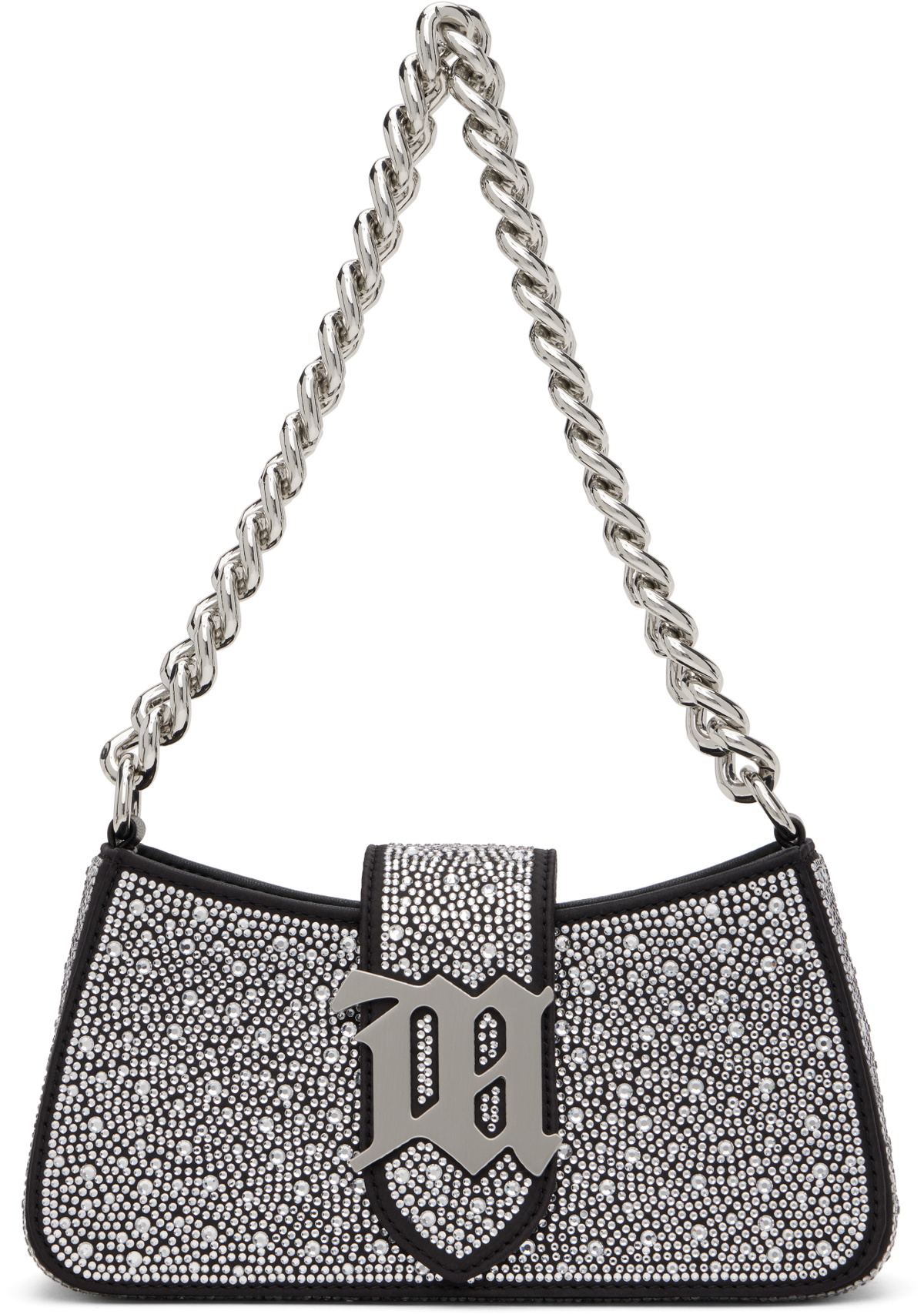 MISBHV Black Crystal Mini Shoulder Bag