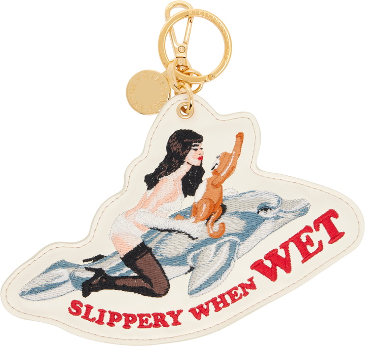 Photo: Stella McCartney White Jeff Koons Edition 'Slippery When Wet' Keychain
