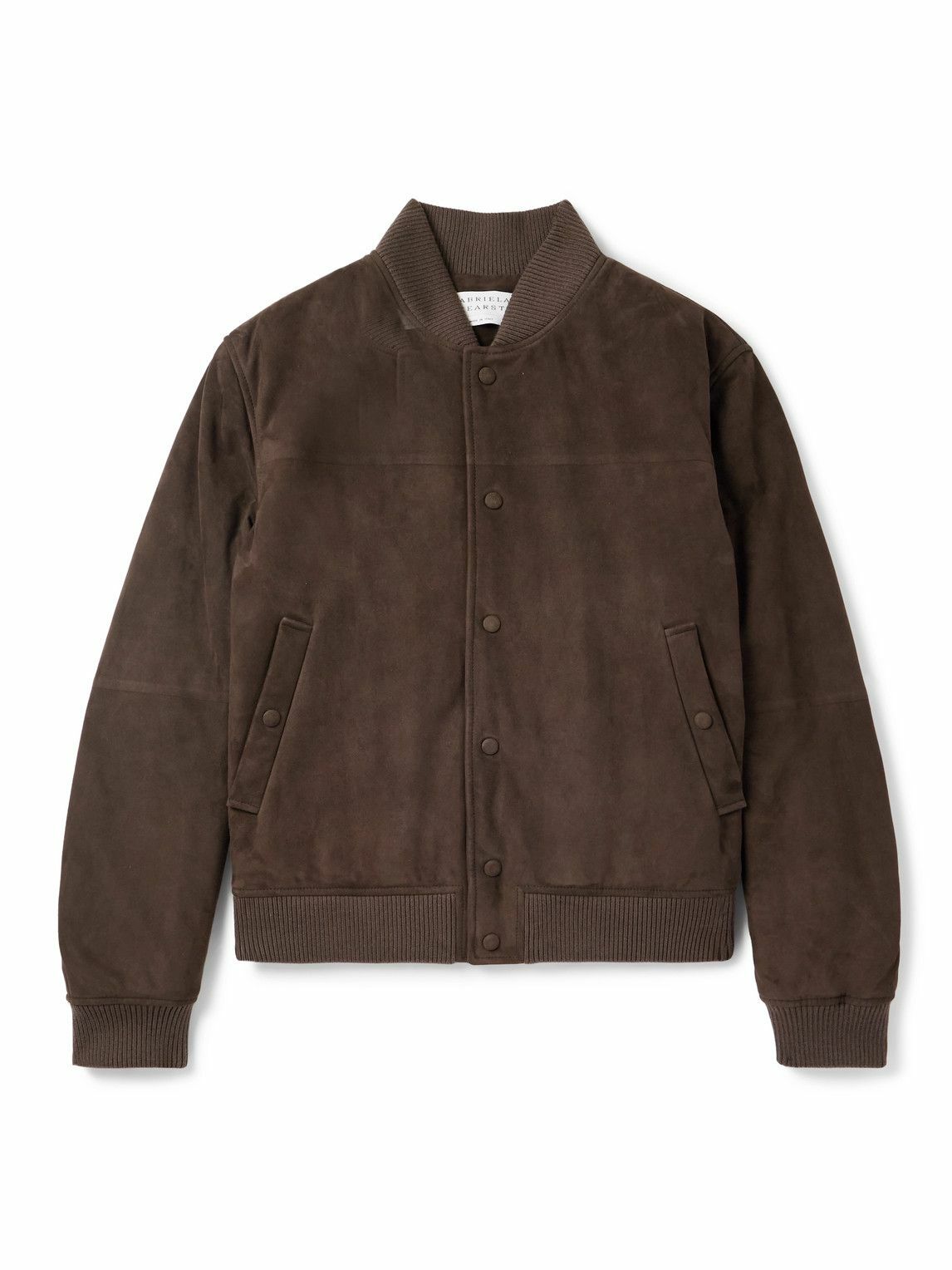 Gabriela Hearst - Greg Slim-Fit Padded Suede Bomber Jacket - Brown