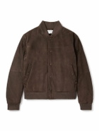 Gabriela Hearst - Greg Slim-Fit Padded Suede Bomber Jacket - Brown