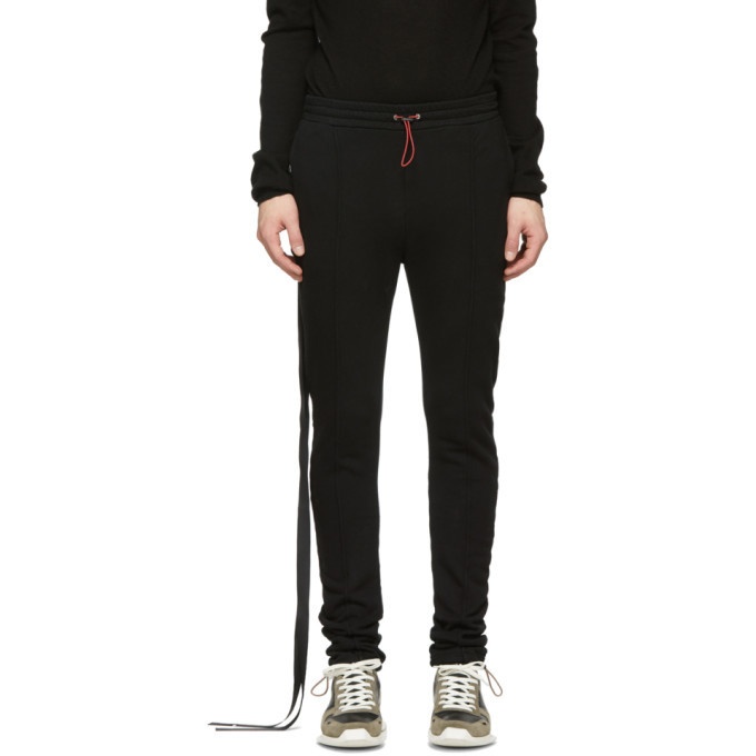 Unravel Black Terry Distorted Lounge Pants Unravel