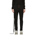 Unravel Black Terry Distorted Lounge Pants