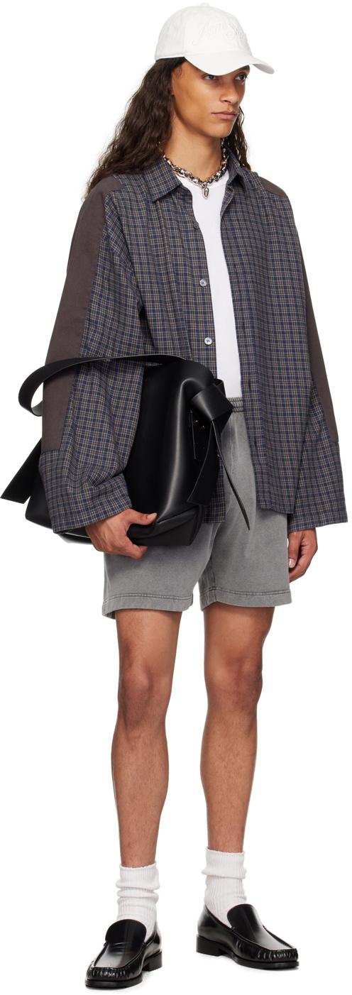 Acne Studios Brown & Blue Check Shirt Acne Studios
