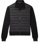 James Perse - Shell-Panelled Merino Wool and Cashmere-Blend Down Jacket - Black
