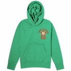 Kenzo Paris Men's Kenzo Tiger Crest Oversized Popover Hoodie in Grass Green