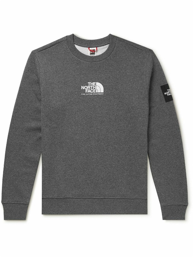 Photo: The North Face - Logo-Print Cotton-Blend Jersey Sweatshirt - Gray