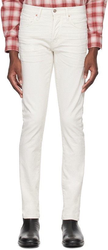 Photo: TOM FORD Off-White Slim-Fit Jeans