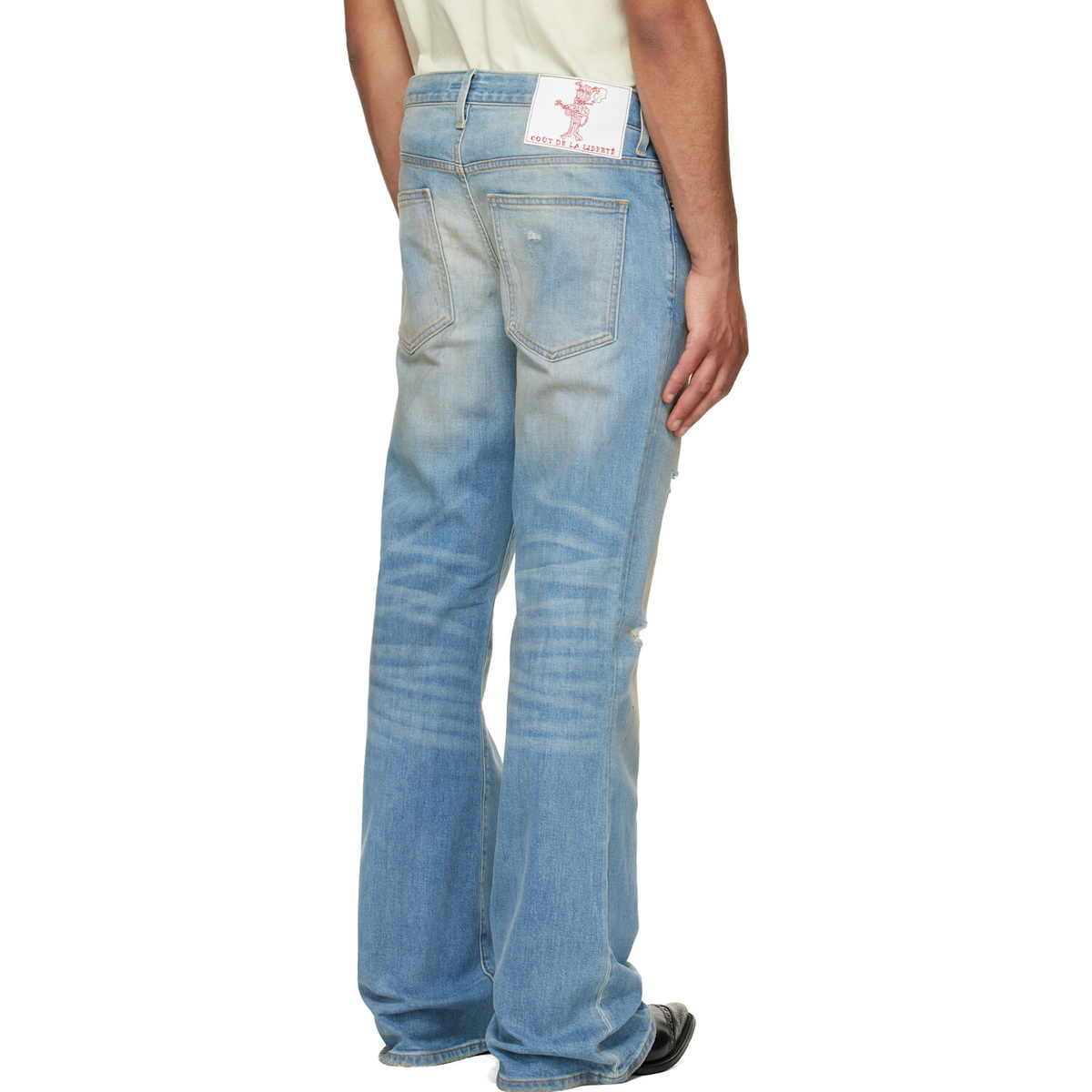 COÛT DE LA LIBERTÉ Blue Jimmy Sioux Stretch Flare Jeans