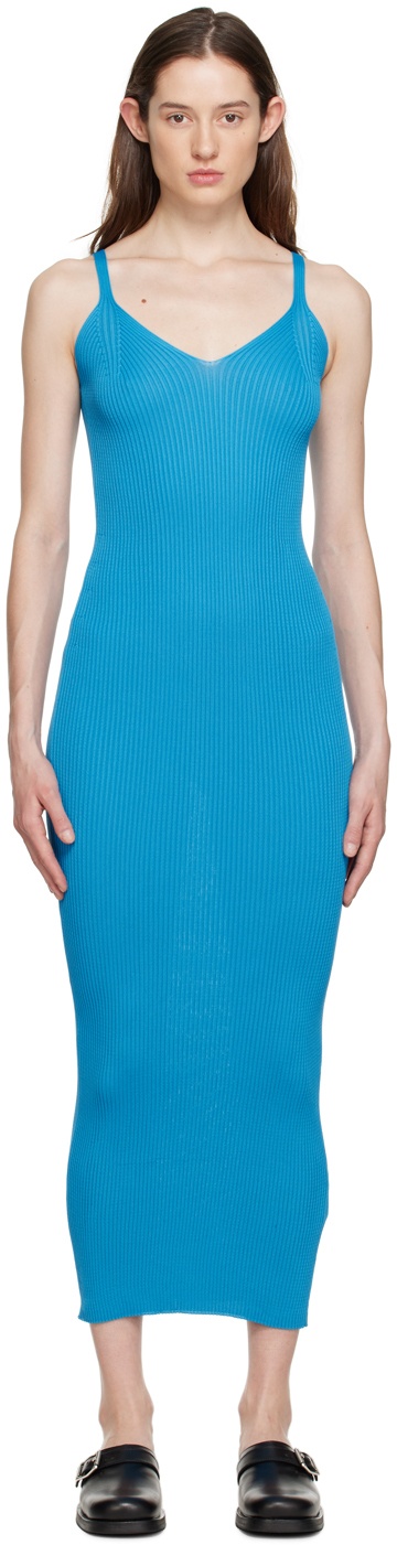 Our Legacy Blue Singlet Midi Dress Our Legacy