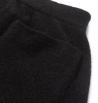 Isabel Benenato - Black Slim-Fit Tapered Wool-Blend Drawstring Trousers - Black