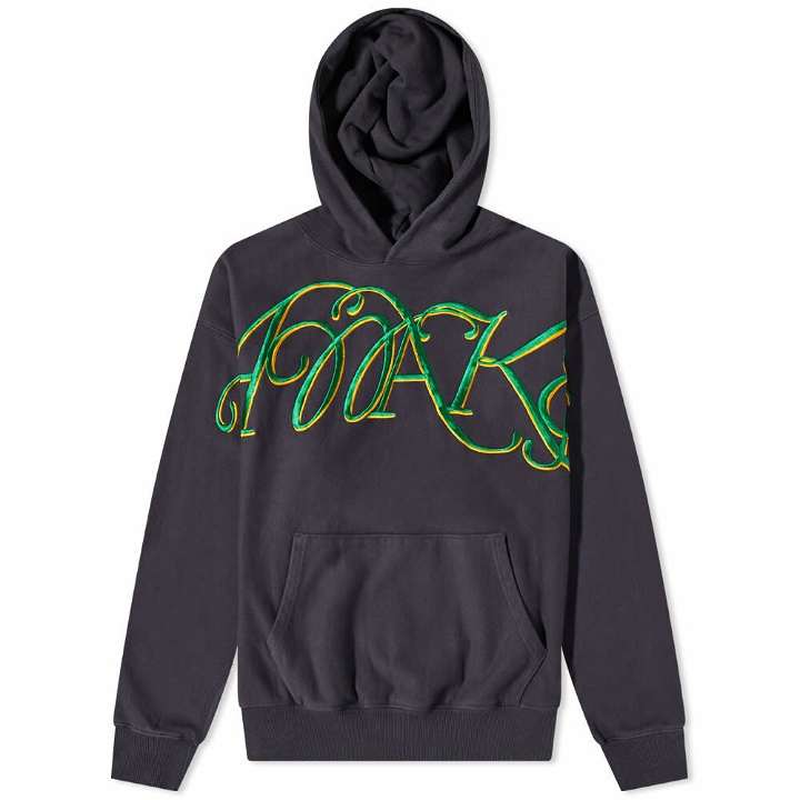 Photo: Awake NY Script Embroidered Oversized Hoody in Charcoal