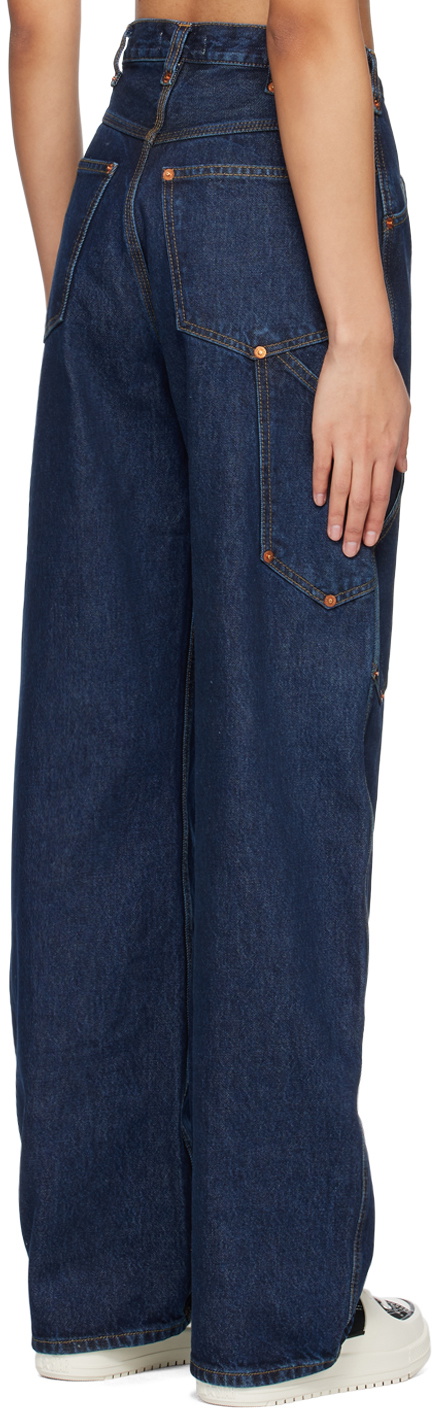 Re/Done Blue Super High Workwear Jeans