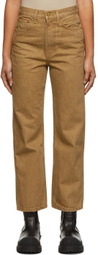 B Sides Tan Plein High Straight Jeans