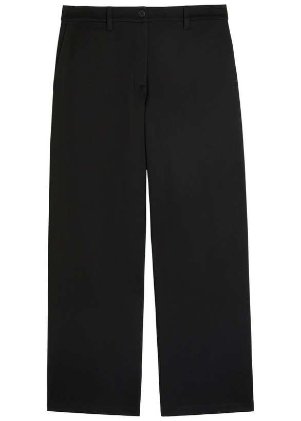 Photo: Eileen Fisher Wide-leg Jersey Trousers Black