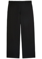 Eileen Fisher Wide-leg Jersey Trousers Black
