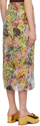 Dries Van Noten Multicolor Floral Midi Skirt