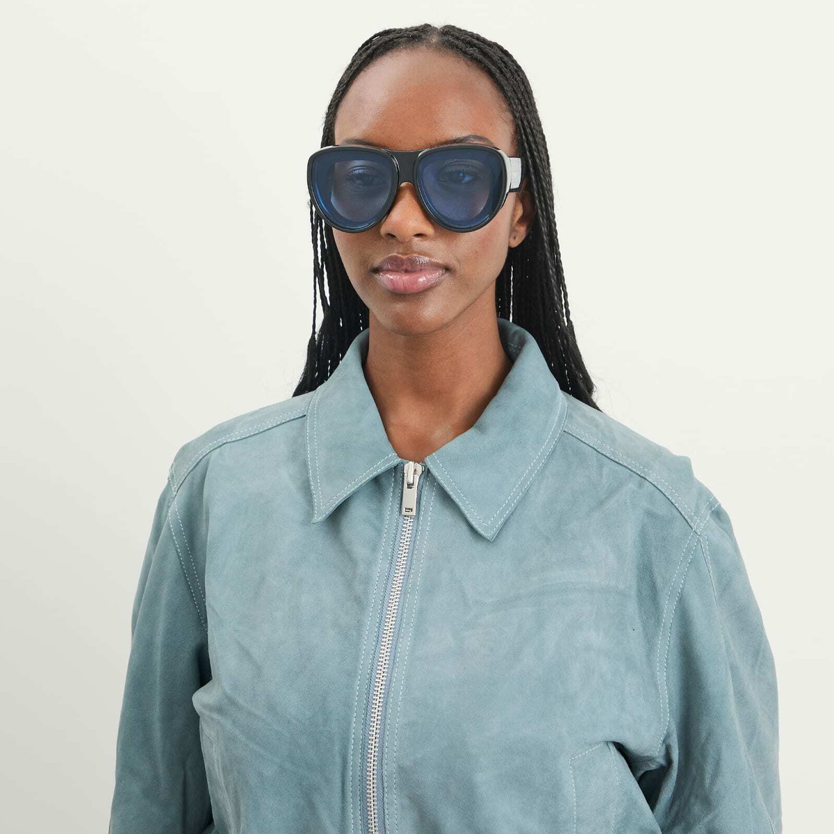 Loewe Eyewear Paula's Ibiza Pilot Sunglasses in Black/Blue 