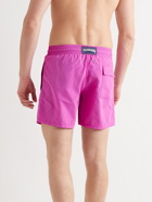 VILEBREQUIN - Moorea Embroidered Mid-Length Swim Shorts - Pink