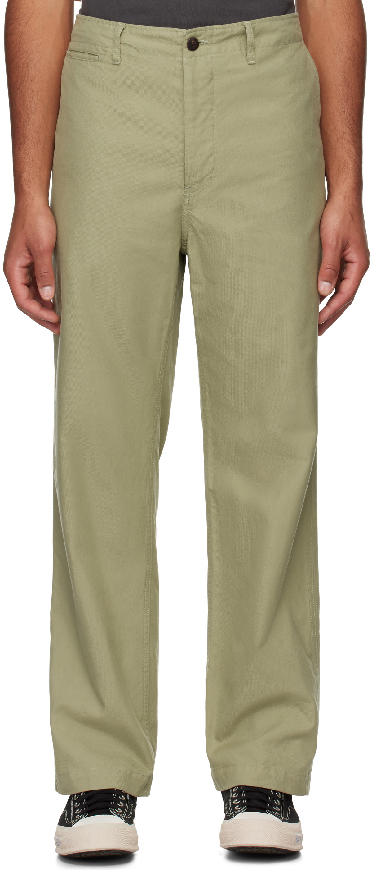 VISVIM 22AW FIELD CHINO PANTS LT.GREEN 3 visvim Green Field Chino Trousers Visvim