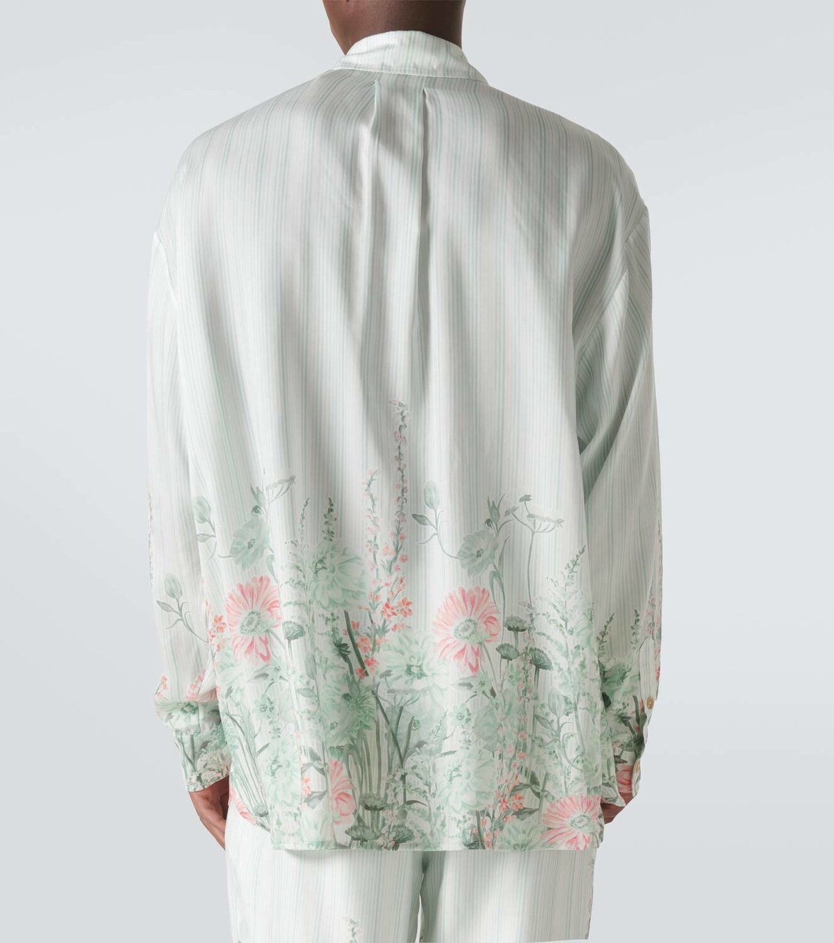 King & Tuckfield Oversized floral striped shirt
