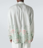 King & Tuckfield Oversized floral striped shirt