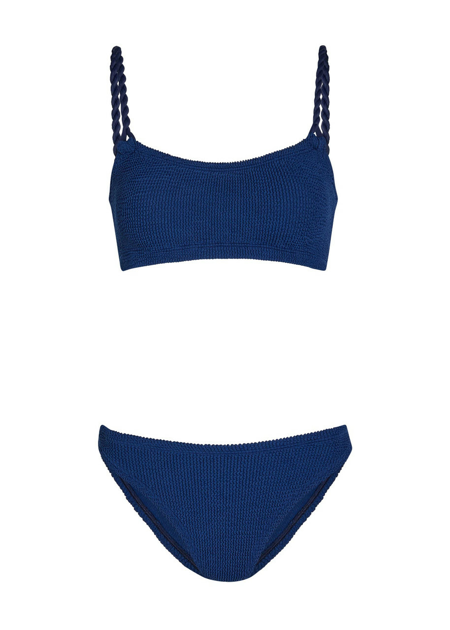 Hunza G Phoebe Crinkle Bikini - Navy - One Size