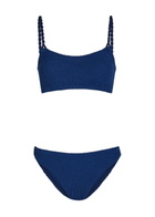 Hunza G Phoebe Crinkle Bikini - Navy - One Size