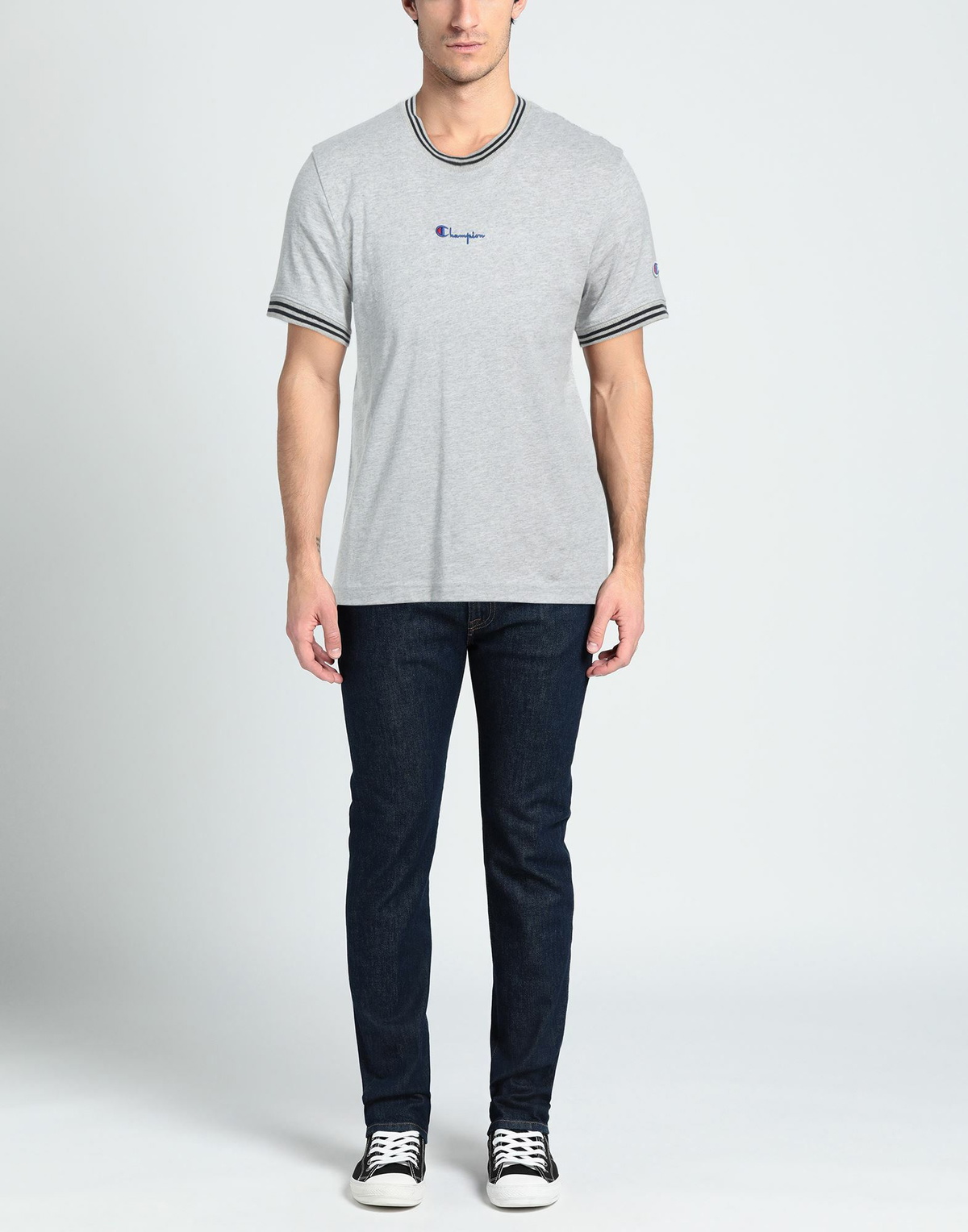 Champion Reverse Weave Mens T-shirt Light in Grey
